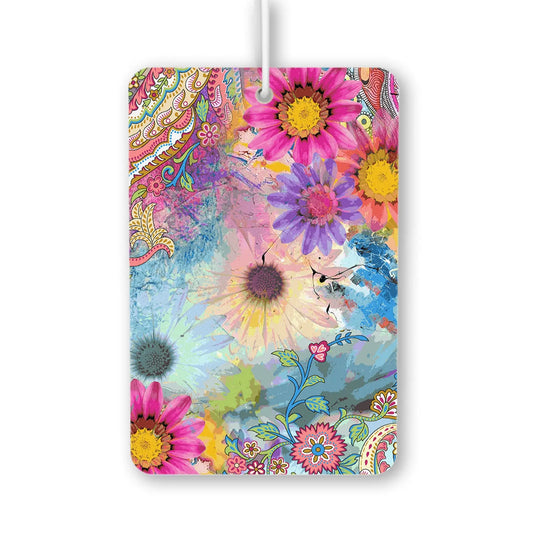 Colorful Floral Pattern Air Freshener