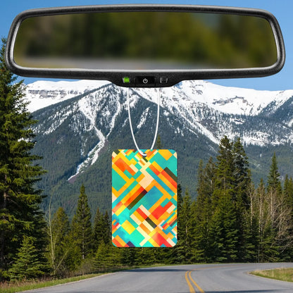Colorful Geometric Pattern Air Freshener