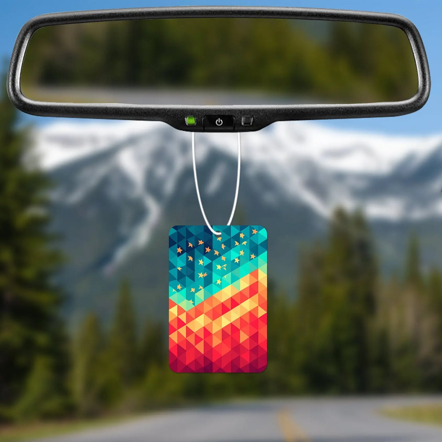 Colorful Geometric Star Pattern Air Freshener