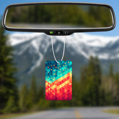 Colorful Geometric Star Pattern Air Freshener
