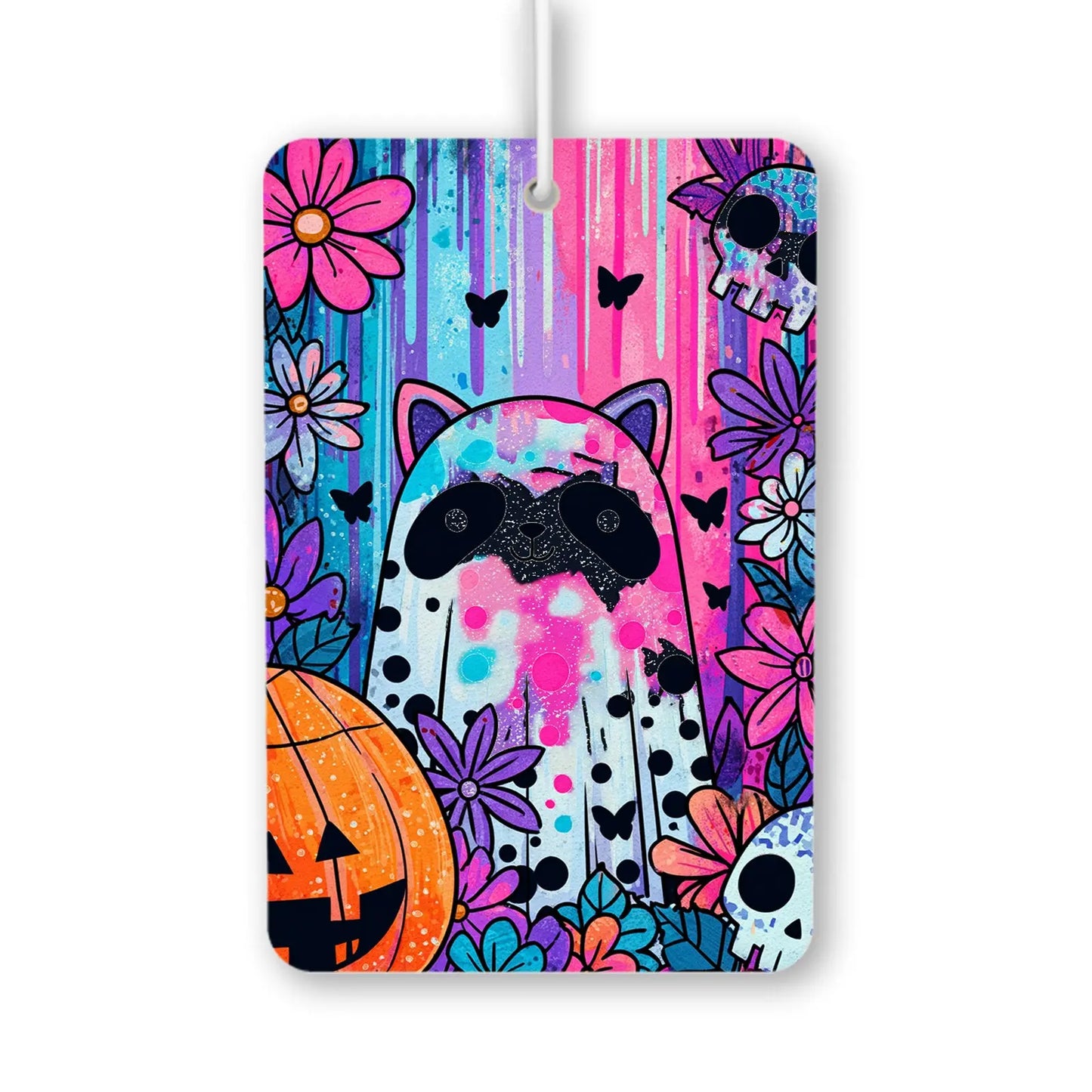 Colorful Ghost Cat Air Freshener