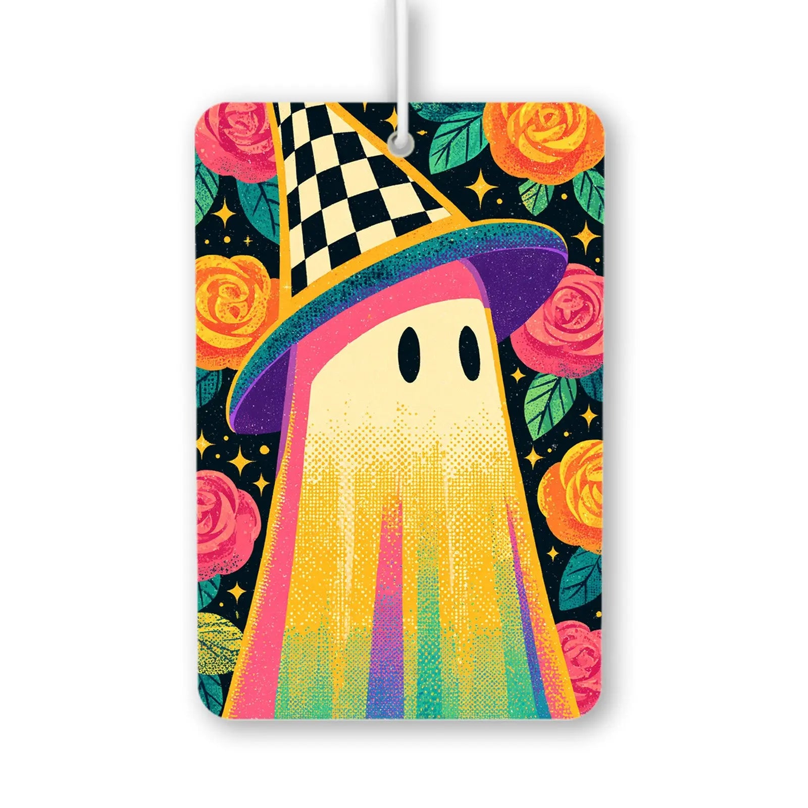 Colorful Ghost with Hat Air Freshener