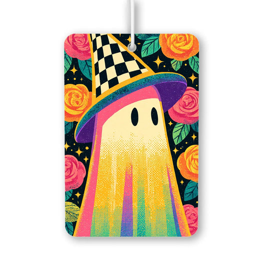 Colorful Ghost with Hat Air Freshener