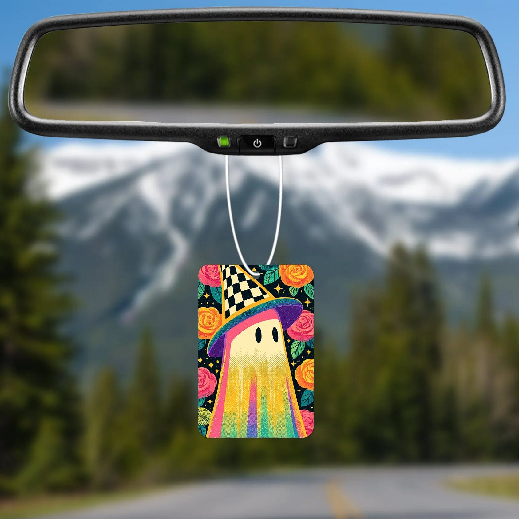 Colorful Ghost with Hat Air Freshener