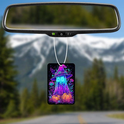 Colorful Ghost with Hat and Pumpkins Air Freshener