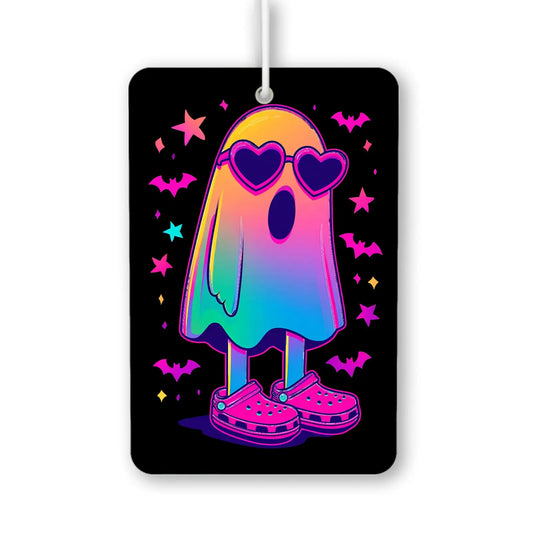 Colorful Ghost with Heart Sunglasses Air Freshener