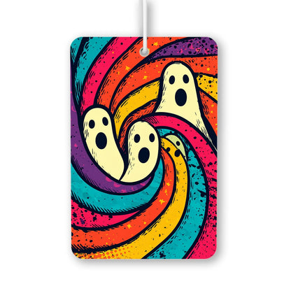 Colorful Ghosts in a Rainbow Swirl Air Freshener