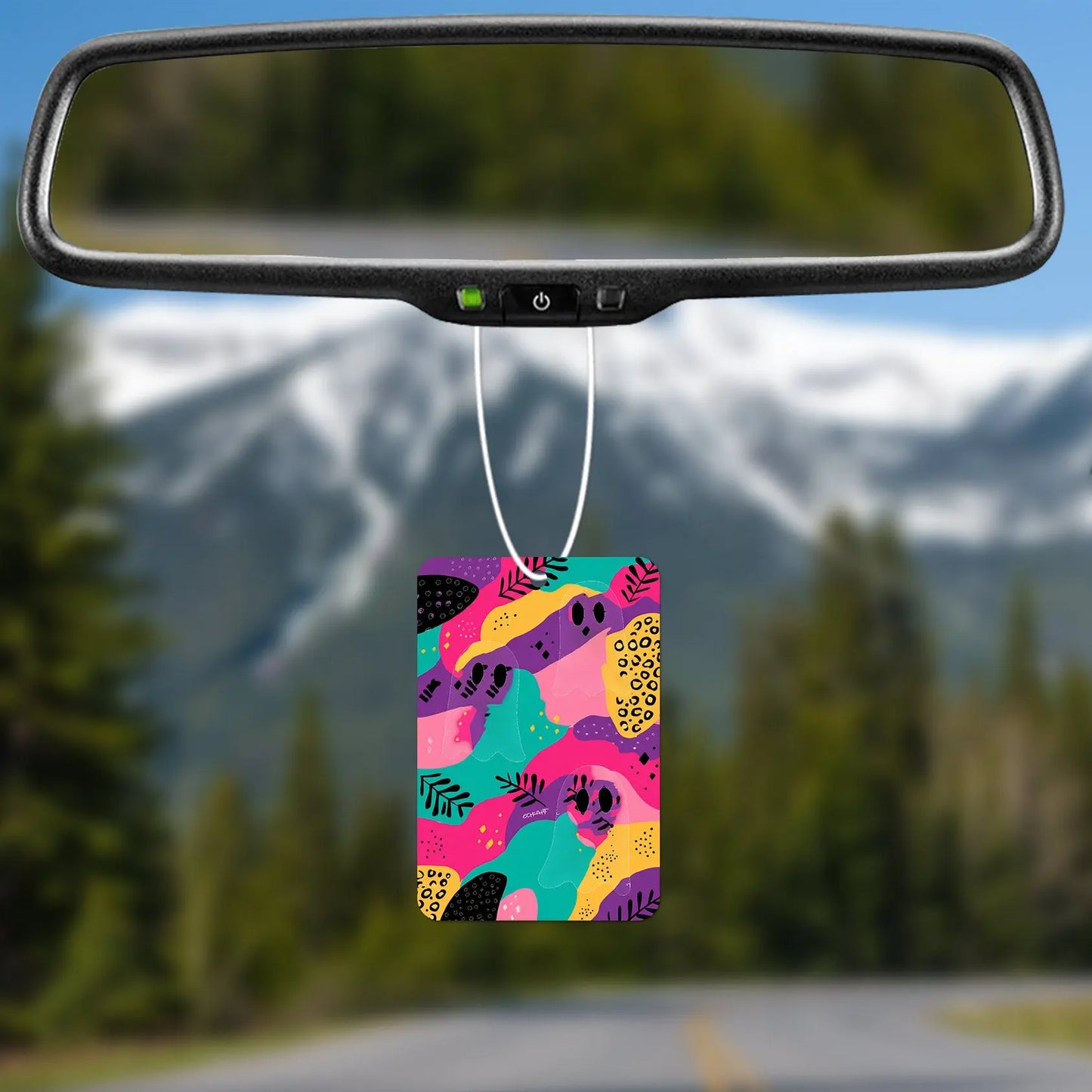 Colorful Ghosts Pattern Air Freshener