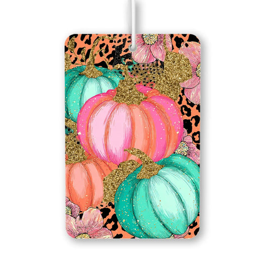 Colorful Glitter Pumpkin Design Air Freshener