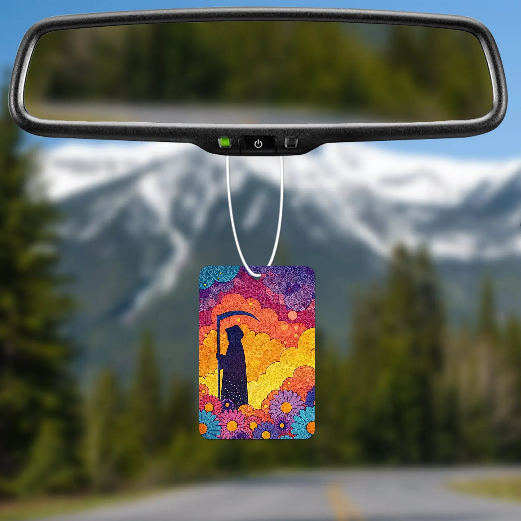 Colorful Grim Reaper Floral Air Freshener