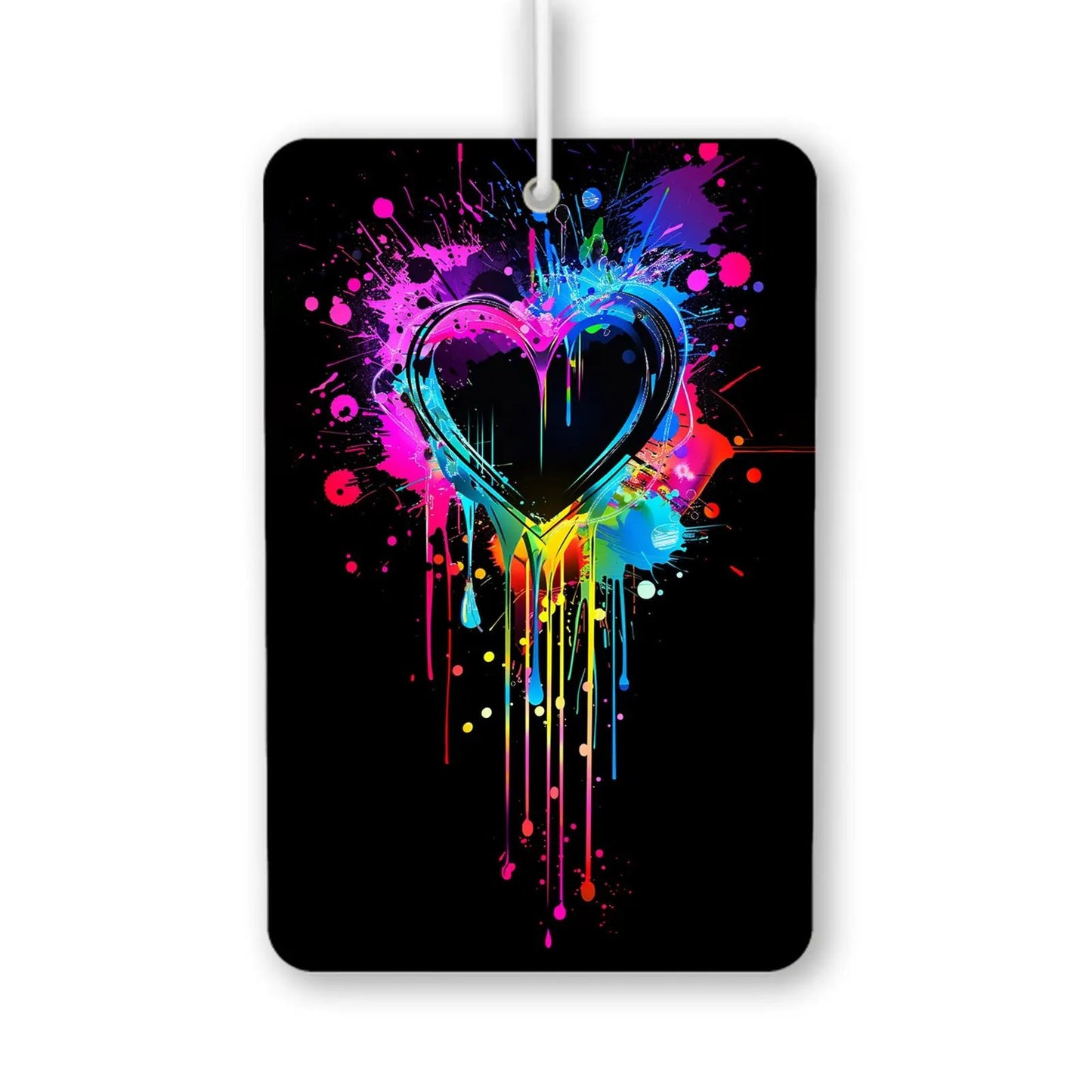 Colorful Heart Splash Air Freshener
