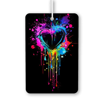 Colorful Heart Splash Air Freshener