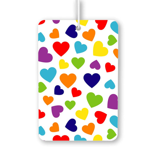 Colorful Hearts Pattern Air Freshener
