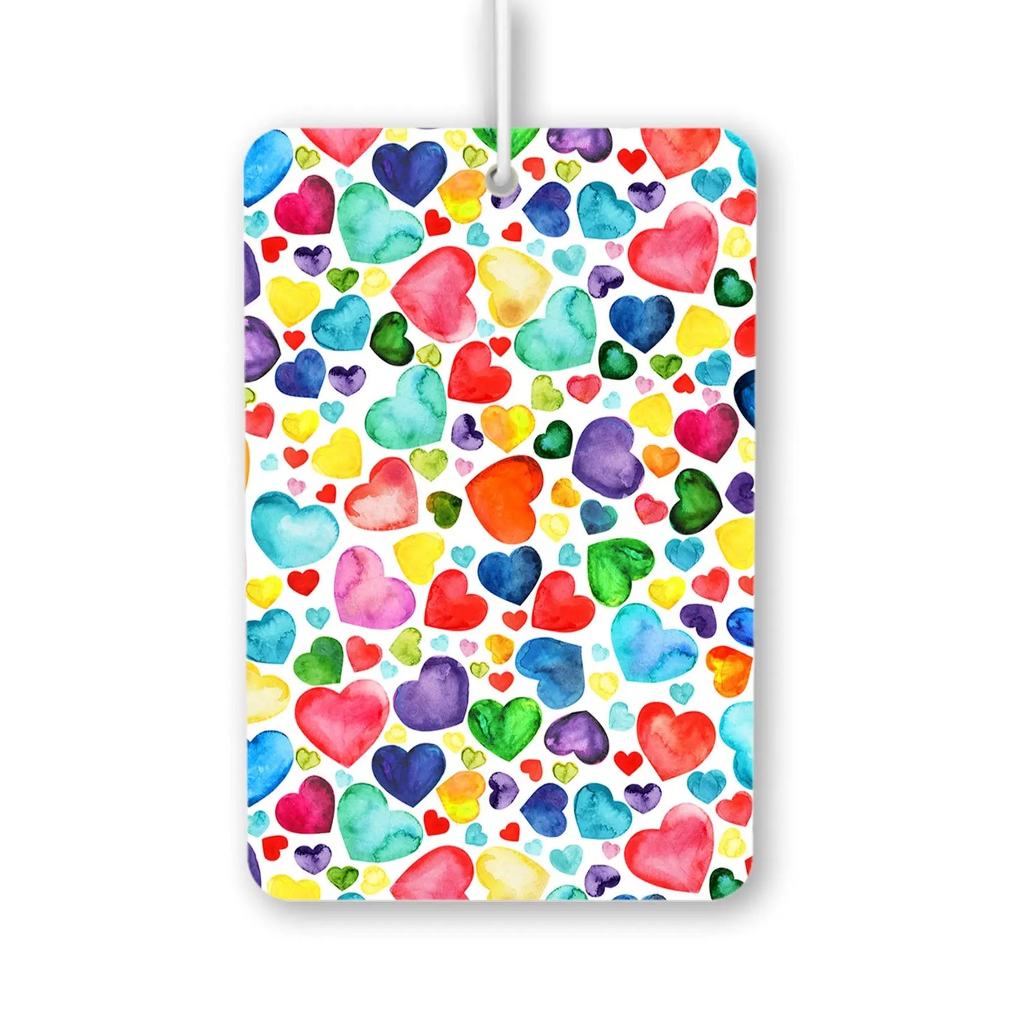 Colorful Hearts Pattern Air Freshener
