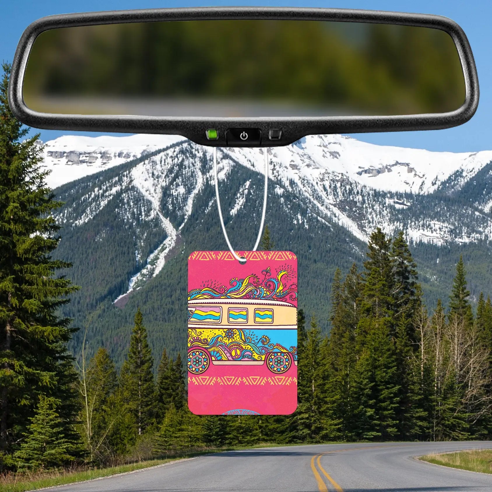 Colorful Hippie Van Air Freshener