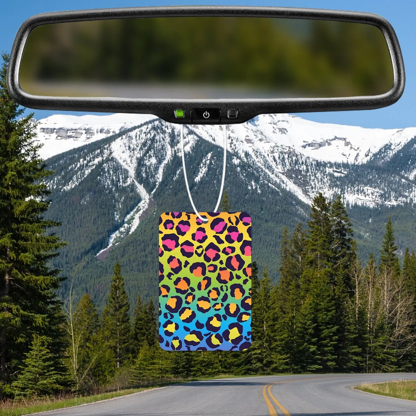 Colorful Leopard Print Air Freshener