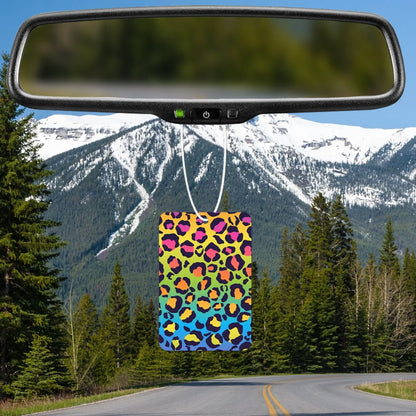 Colorful Leopard Print Air Freshener