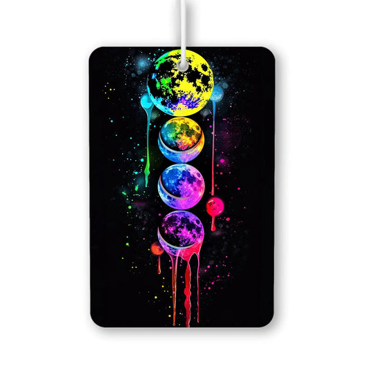 Colorful Moon Drip Art Air Freshener