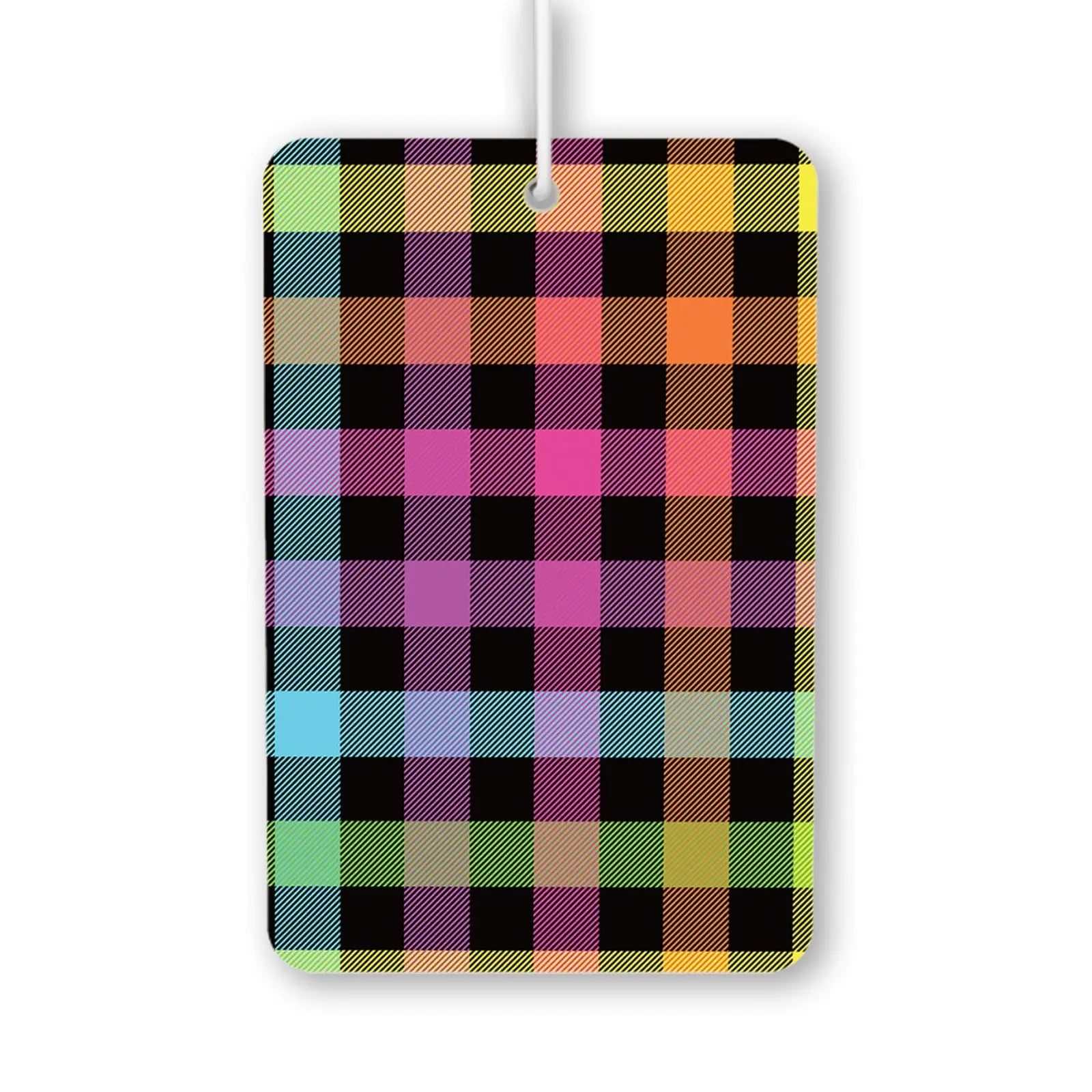 Colorful Plaid Pattern Air Freshener