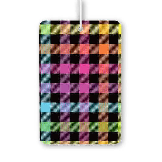 Colorful Plaid Pattern Air Freshener