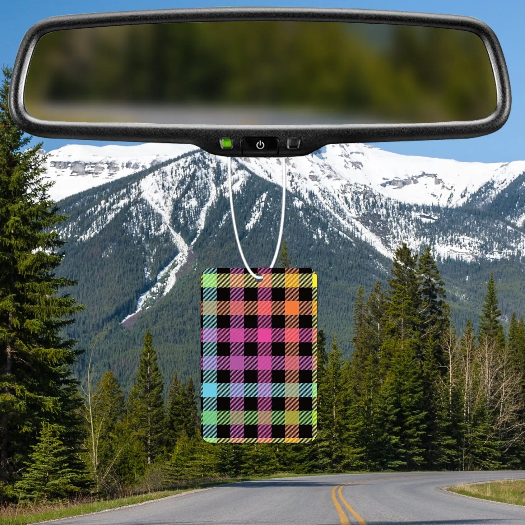 Colorful Plaid Pattern Air Freshener