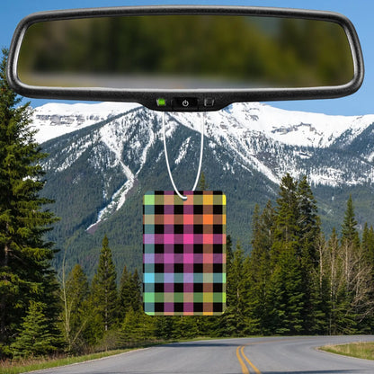 Colorful Plaid Pattern Air Freshener