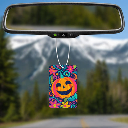 Colorful Pumpkin and Floral Air Freshener