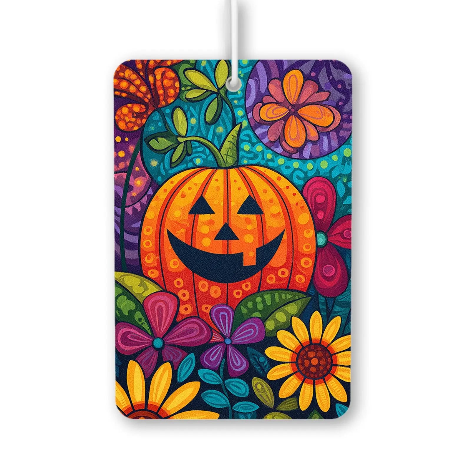 Colorful Pumpkin Floral Air Freshener