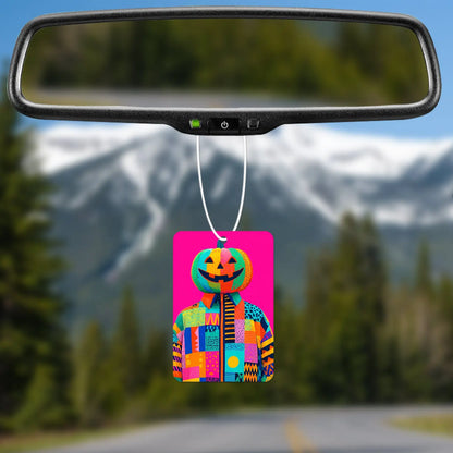 Colorful Pumpkin Head Jacket Air Freshener