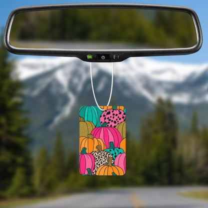 Colorful Pumpkin Pattern Air Freshener