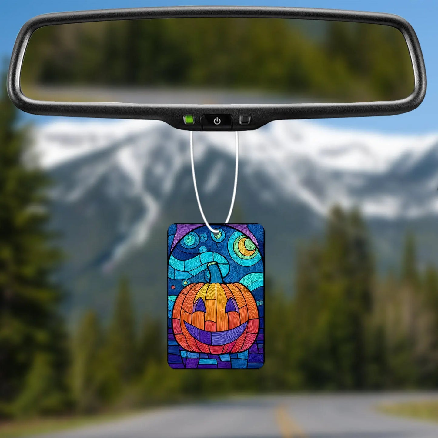 Colorful Pumpkin Stained Glass Air Freshener