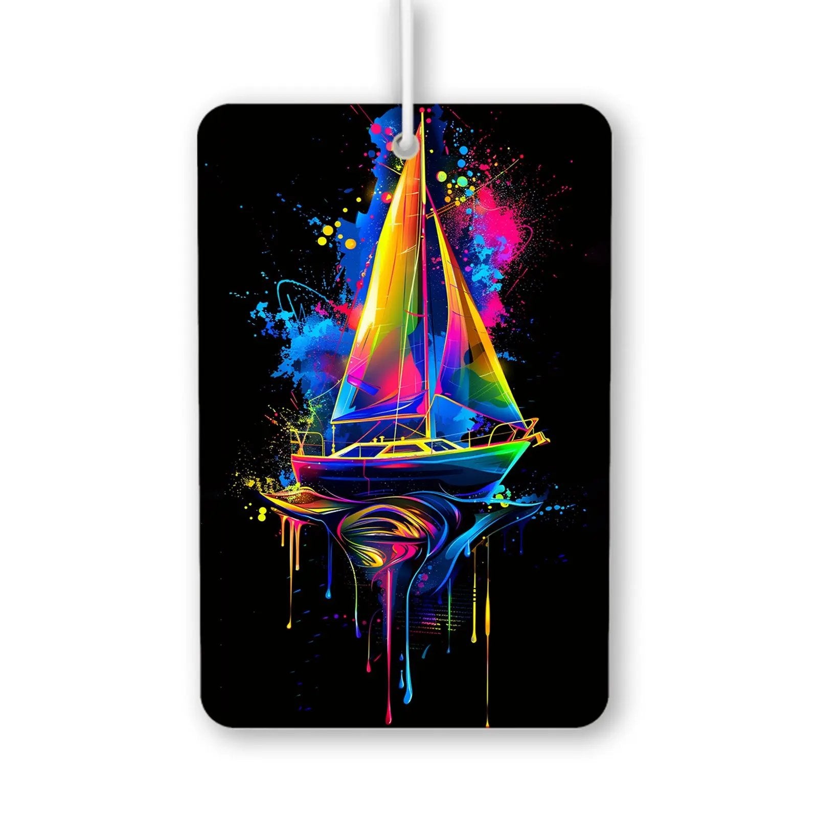 Colorful Sailboat Art Air Freshener