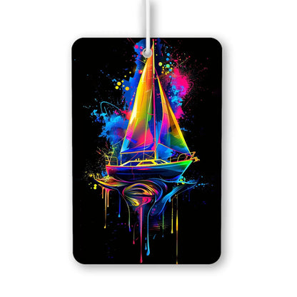 Colorful Sailboat Art Air Freshener