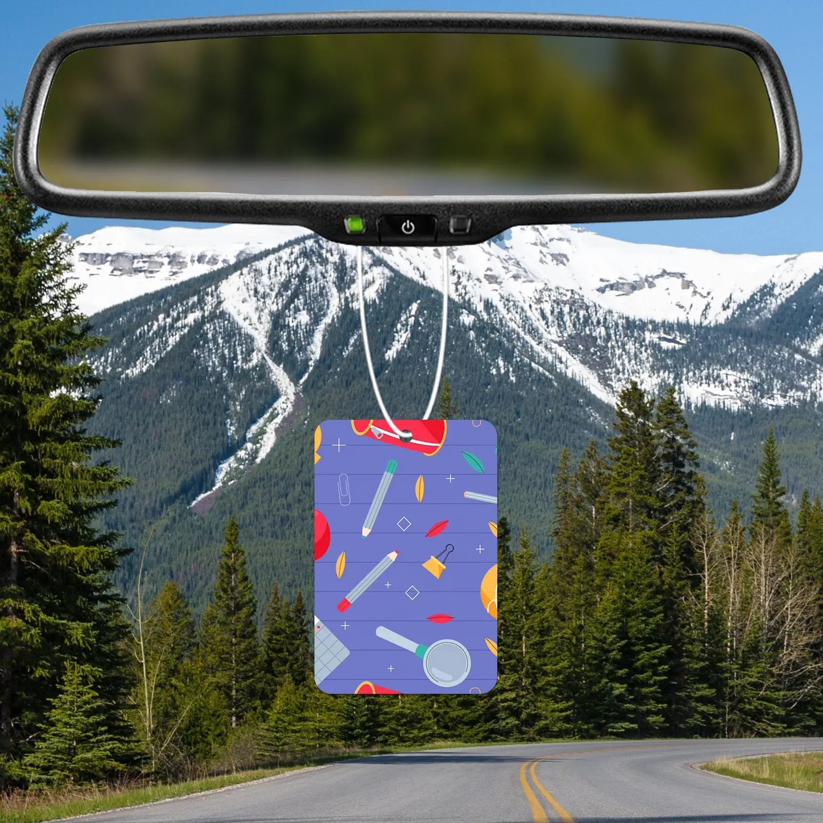 Colorful School Supplies Pattern Air Freshener