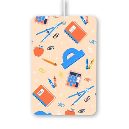 Colorful School Supplies Pattern Air Freshener
