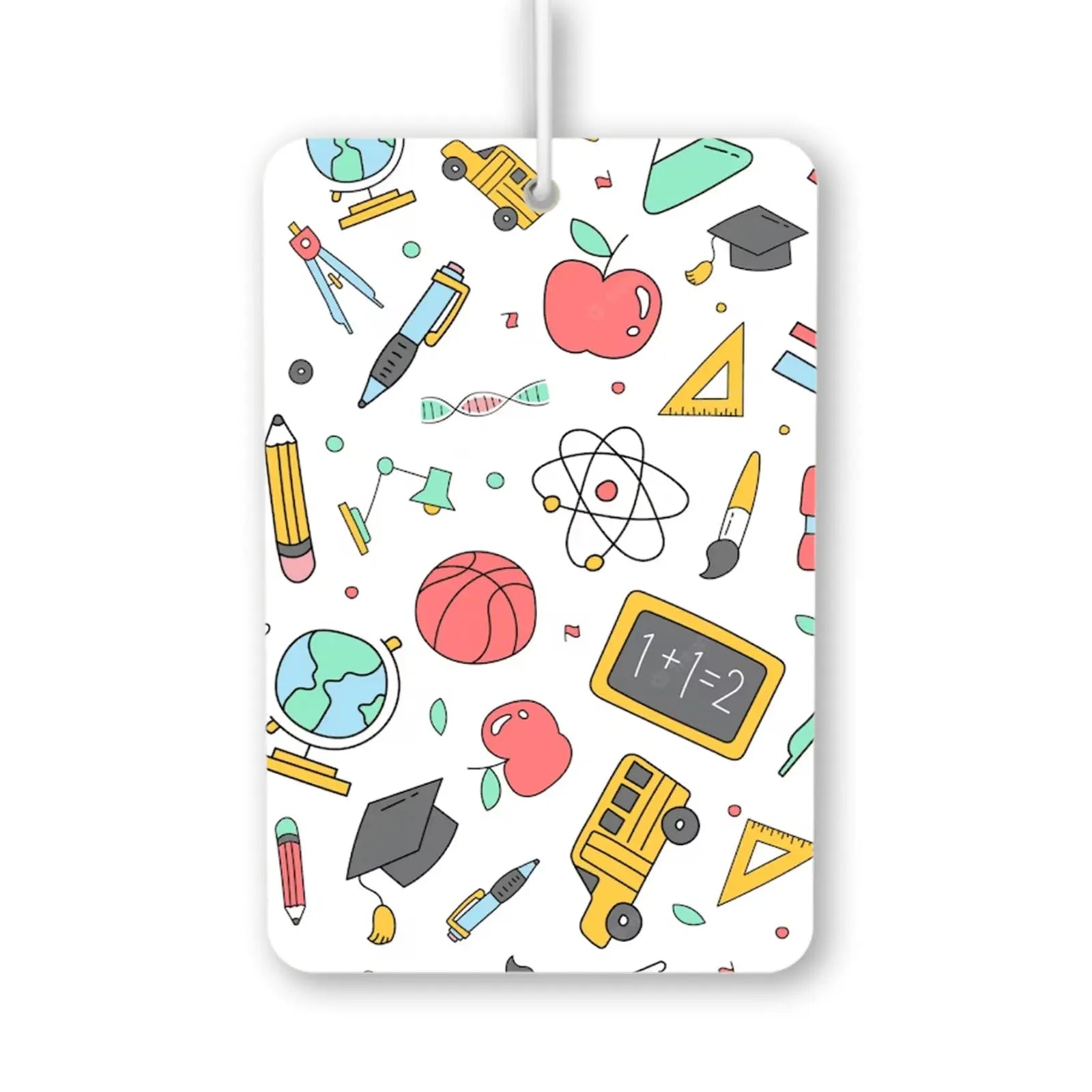Colorful School Supplies Pattern Air Freshener