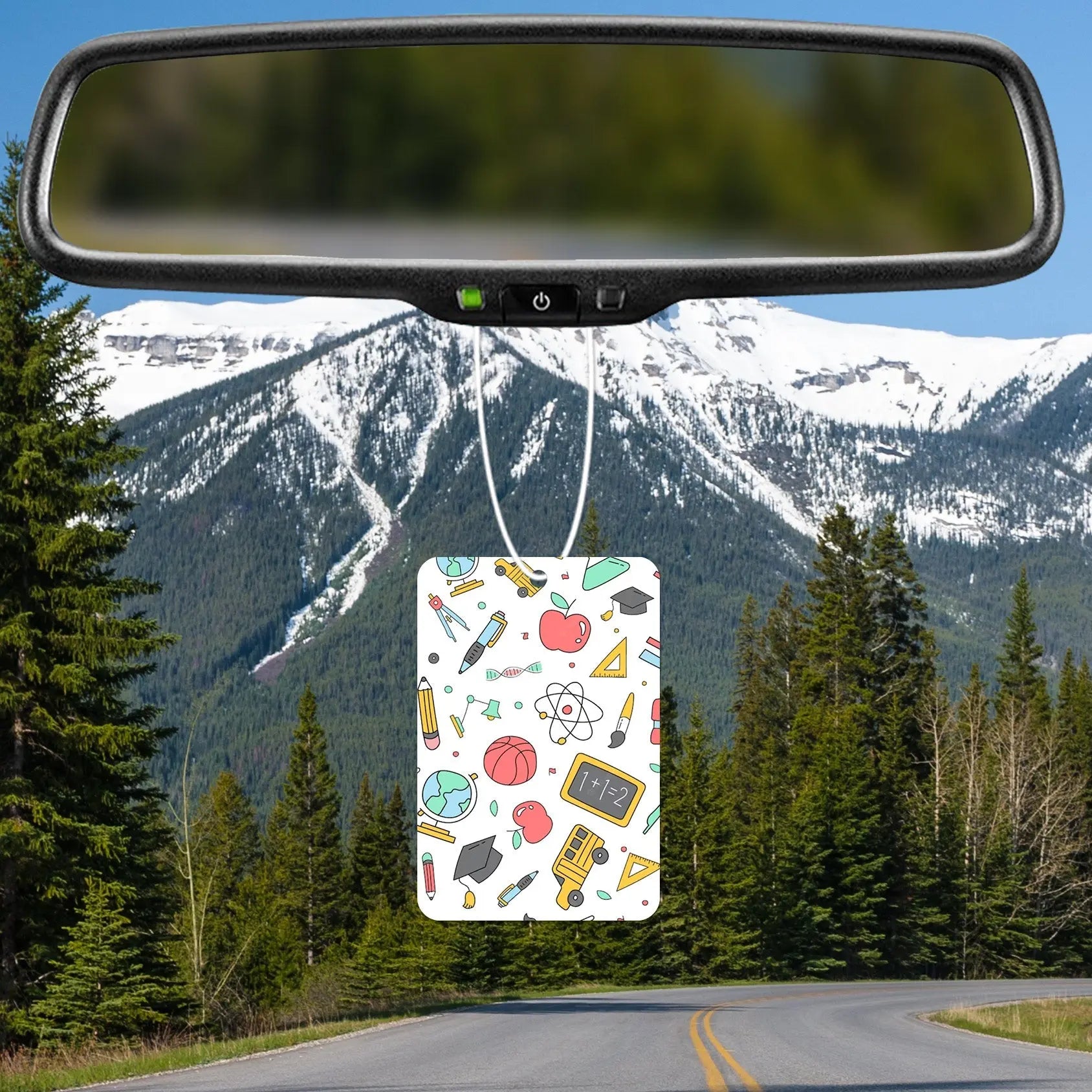 Colorful School Supplies Pattern Air Freshener