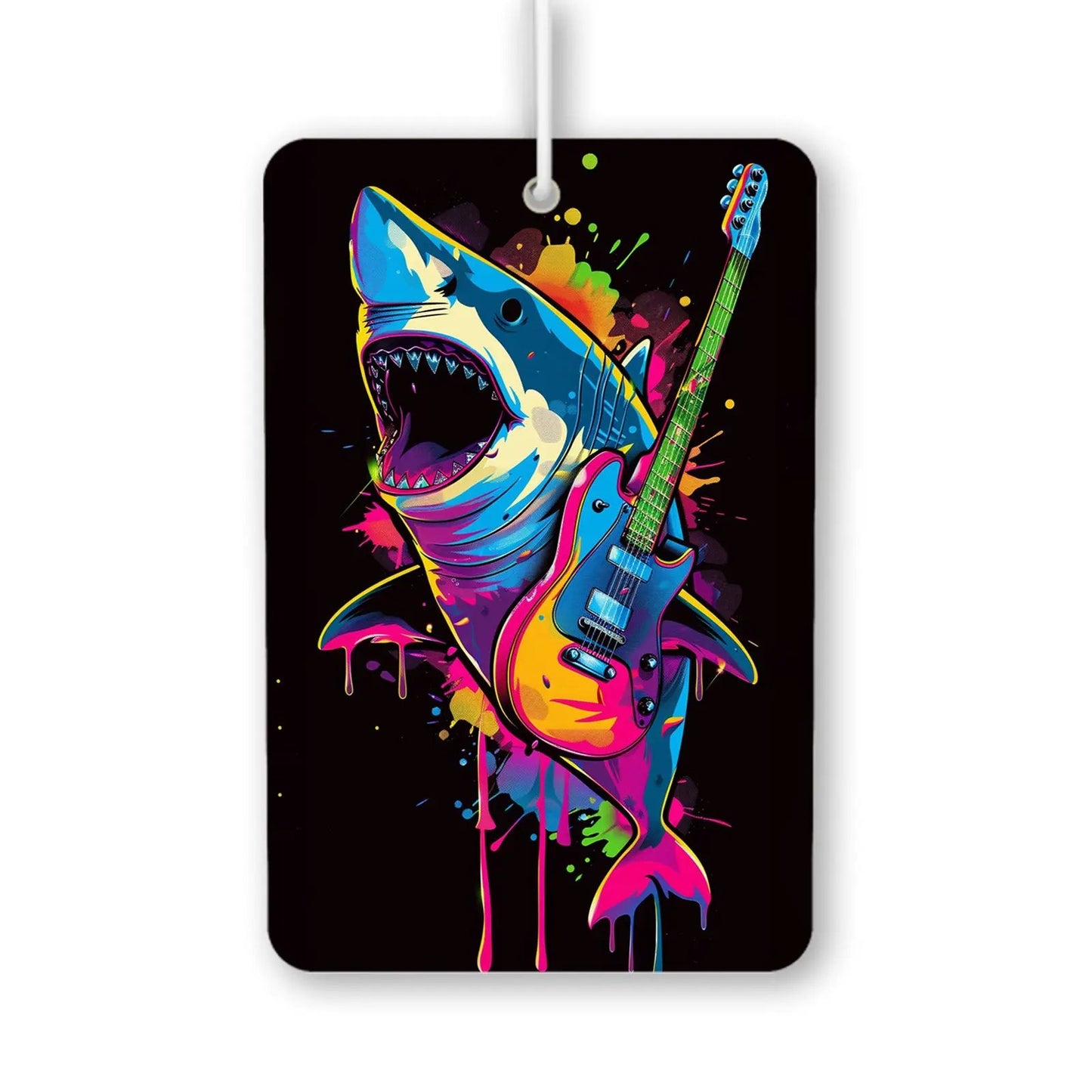 Colorful Shark with Guitar Air Freshener