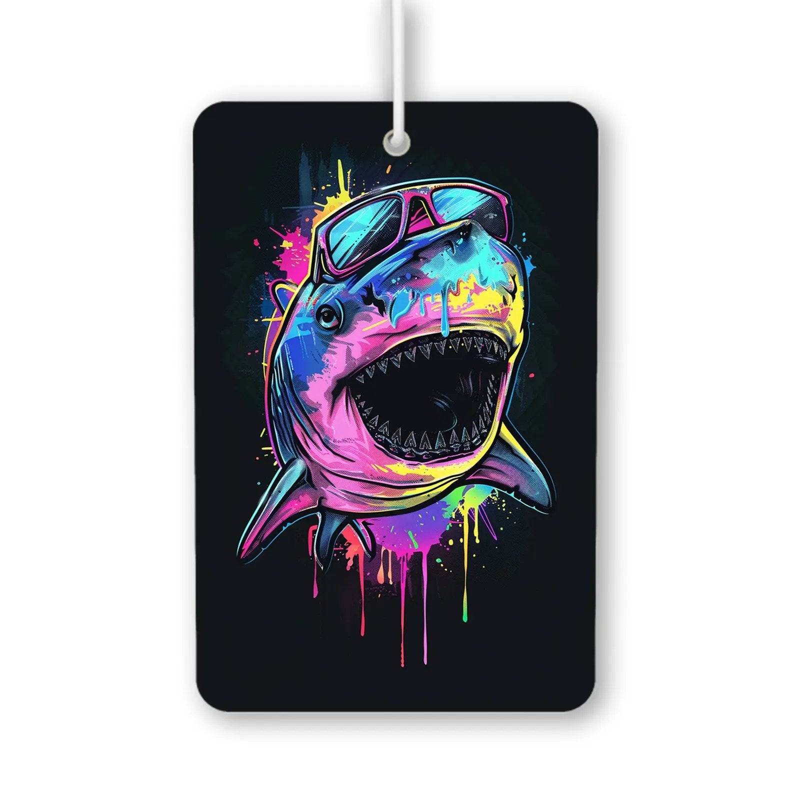 Colorful Shark with Sunglasses Air Freshener