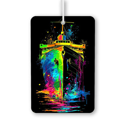 Colorful Ship Design Air Freshener