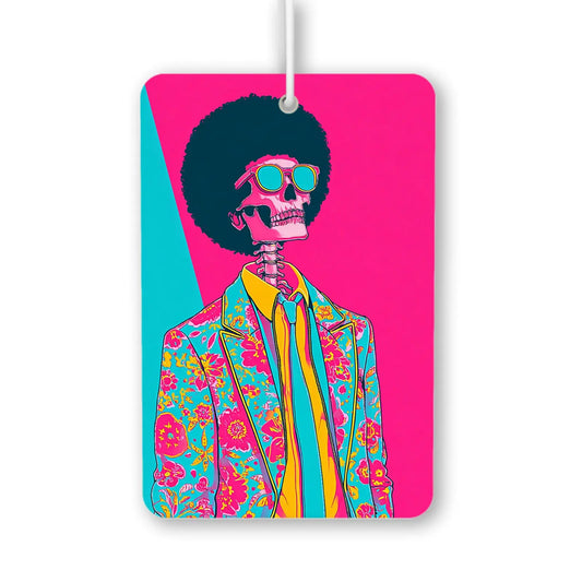 Colorful Skeleton in Floral Suit Air Freshener