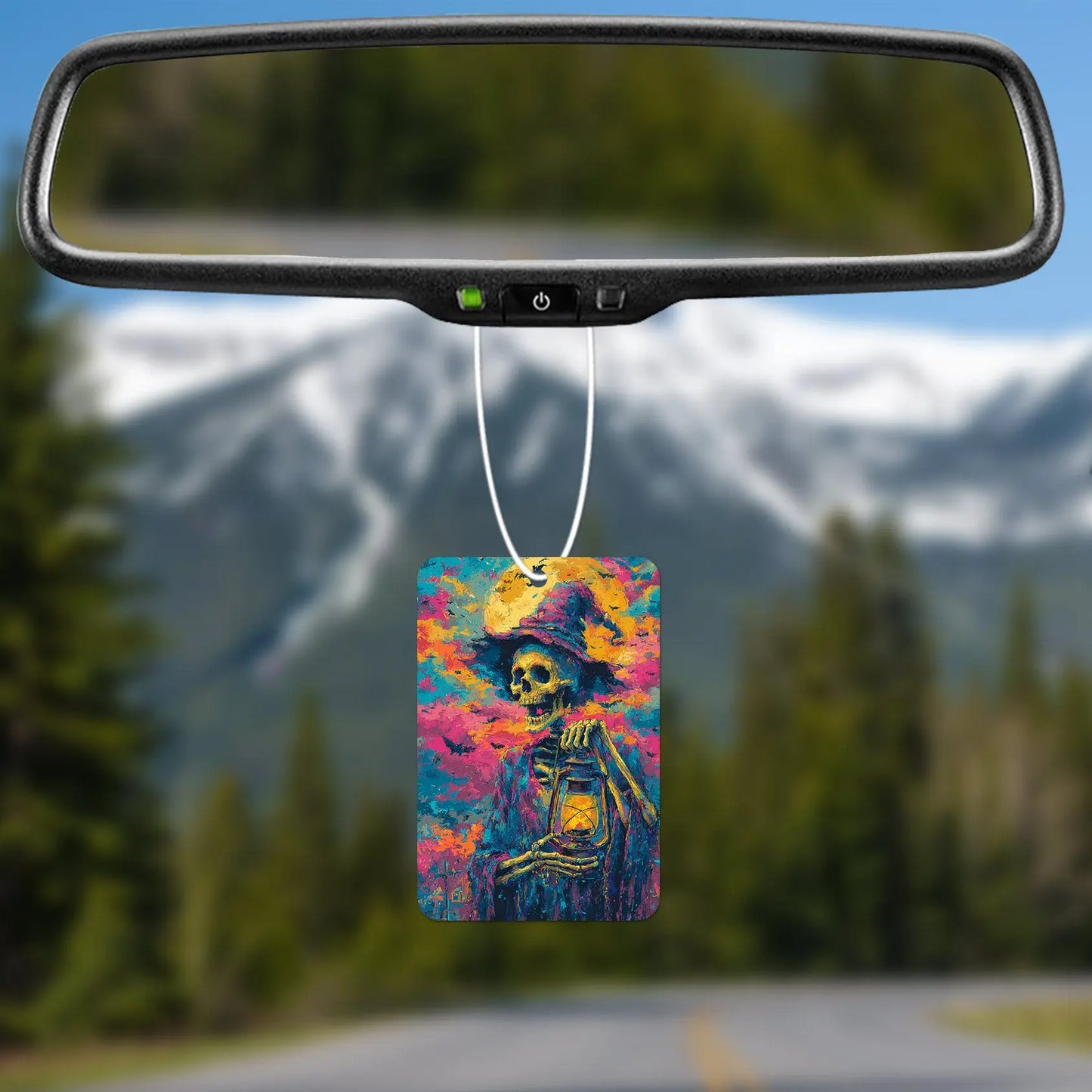 Colorful Skeleton with Lantern Air Freshener