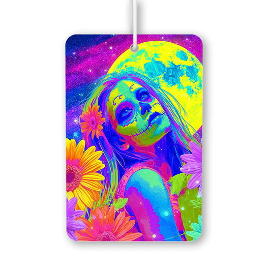 Colorful Skull Girl Air Freshener