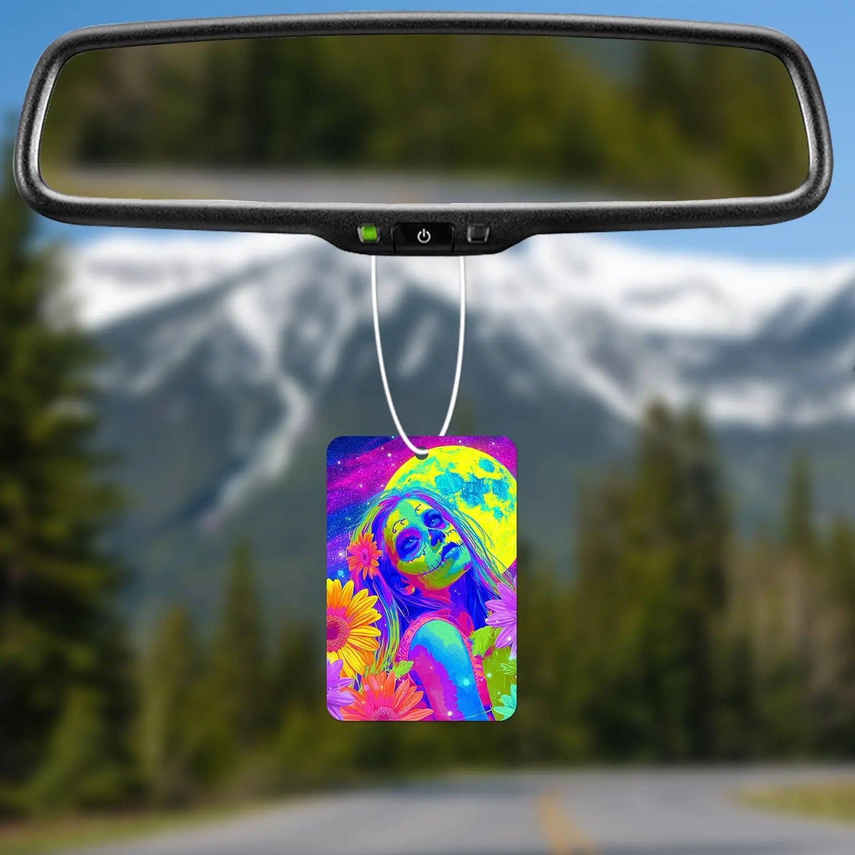 Colorful Skull Girl Air Freshener