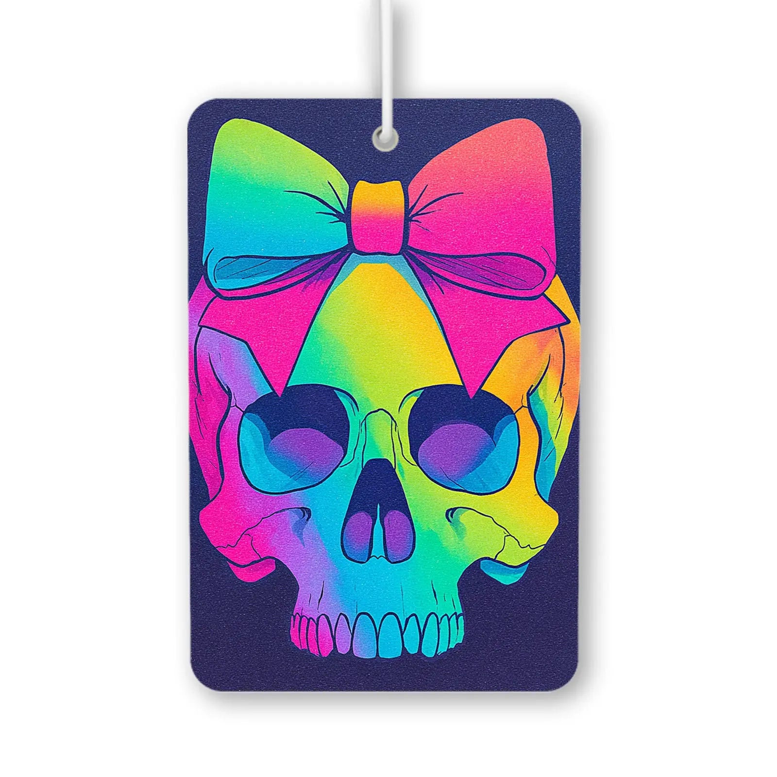 Colorful Skull with Bow Air Freshener