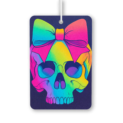 Colorful Skull with Bow Air Freshener