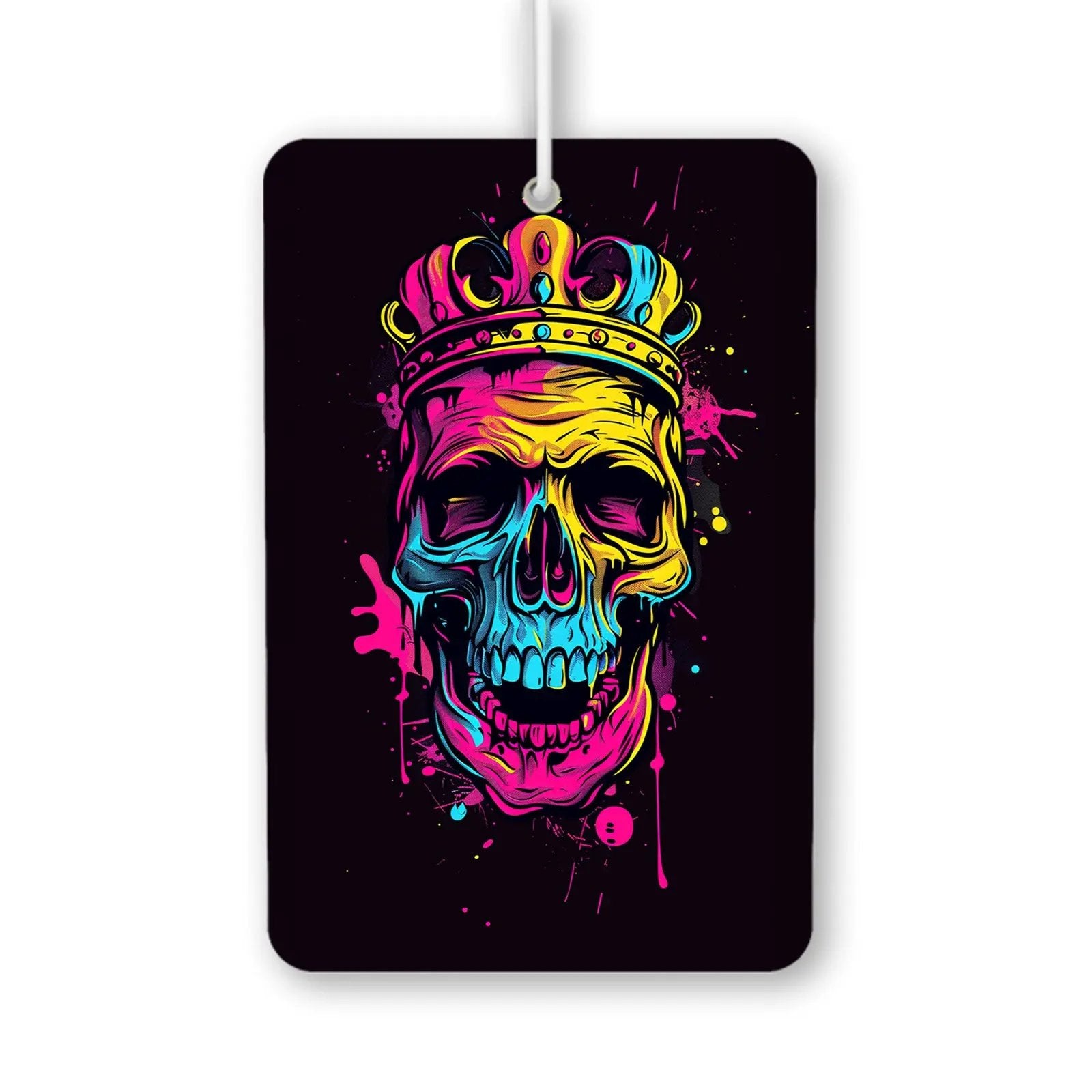 Colorful Skull with Crown Air Freshener