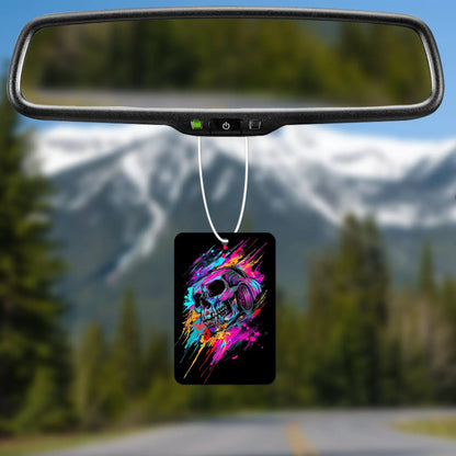 Colorful Skull with Headphones Air Freshener