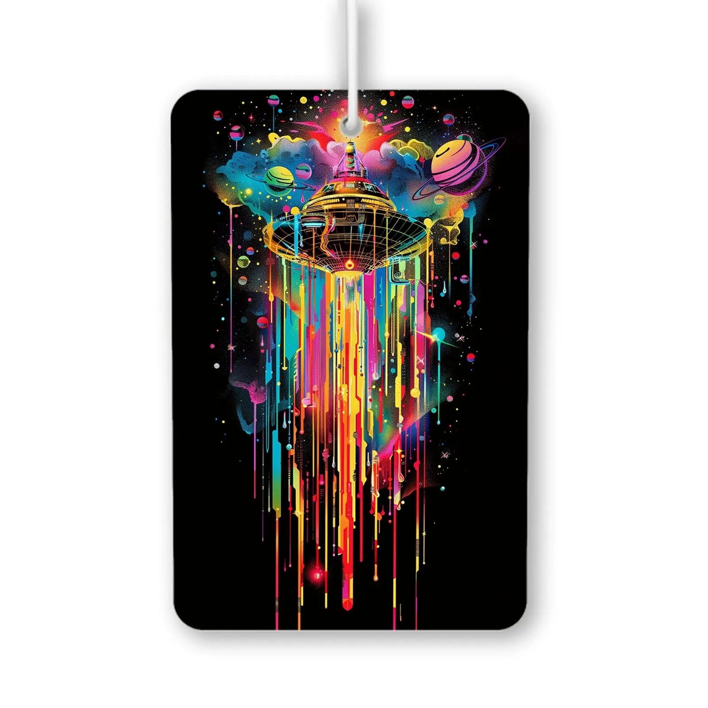 Colorful Space Ship Air Freshener