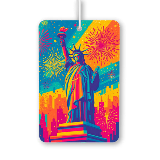 Colorful Statue of Liberty Art Print Air Freshener